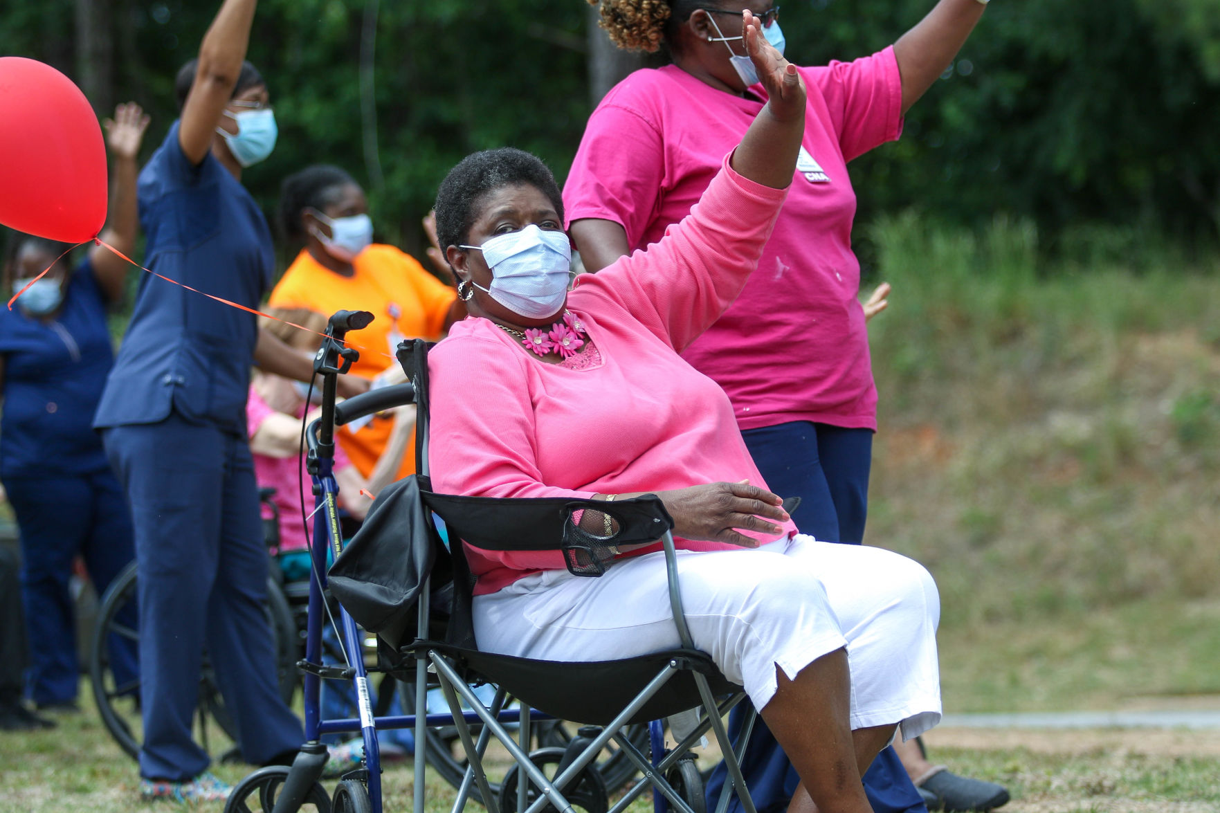 Car parade for Oak Park Nursing Home and Independent Living Community residents